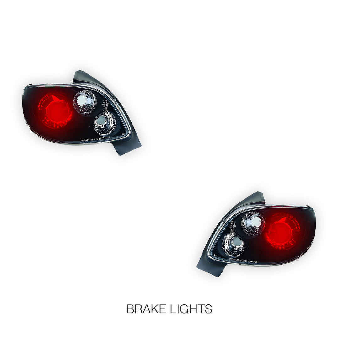 Peugeot 206 (1998 - 2006) Black Altezza Tail Lights LH + RH
