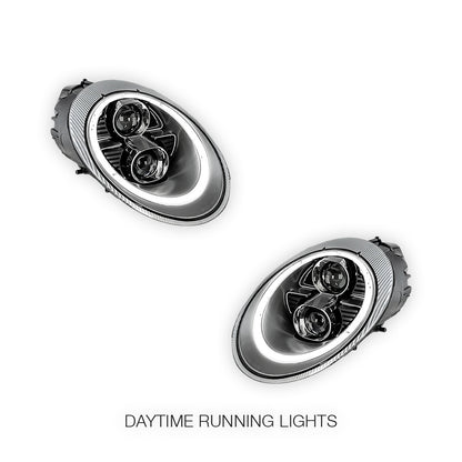 Porsche 911 997 Series Pre Update (2005 - 2008) DRL LED Dual Projector Headlights LH + RH