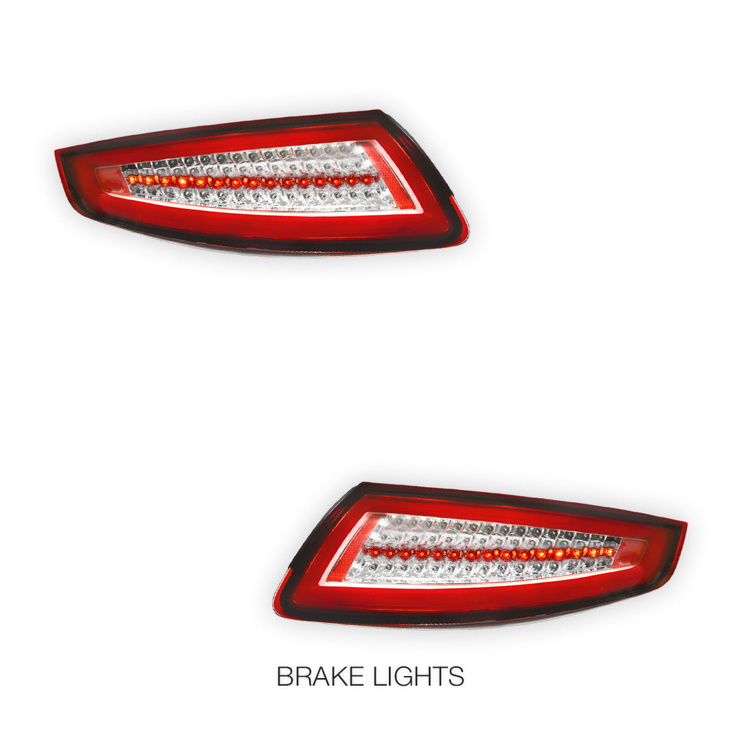 Porsche 911 997 Series (2005 - 2008) 3D Stripe Bar Full LED Tail Lights LH + RH