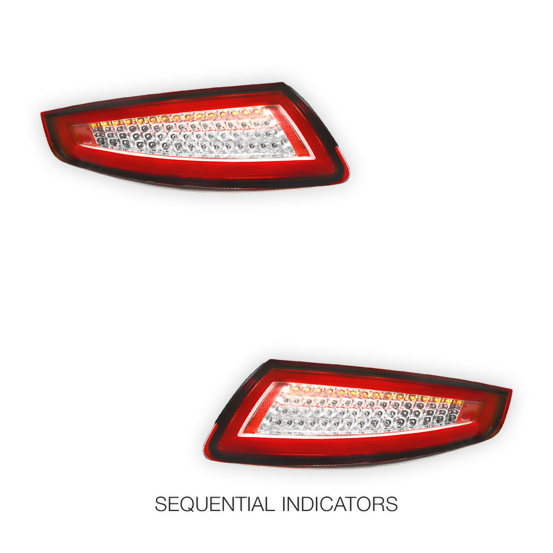 Porsche 911 997 Series (2005 - 2008) 3D Stripe Bar Full LED Tail Lights LH + RH