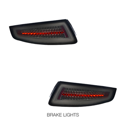 Porsche 911 997 Series (2005 - 2008) 3D Stripe Bar Full LED Tail Lights LH + RH