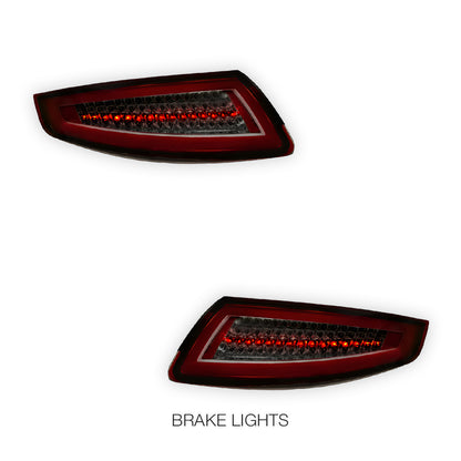 Porsche 911 997 Series (2005 - 2008) 3D Stripe Bar Full LED Tail Lights LH + RH