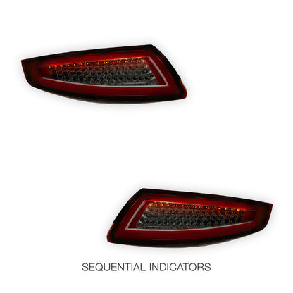Porsche 911 997 Series (2005 - 2008) 3D Stripe Bar Full LED Tail Lights LH + RH