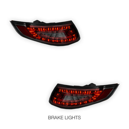 Porsche 911 997 Series (2005 - 2008) Full Smoked LED Tail Lights LH + RH