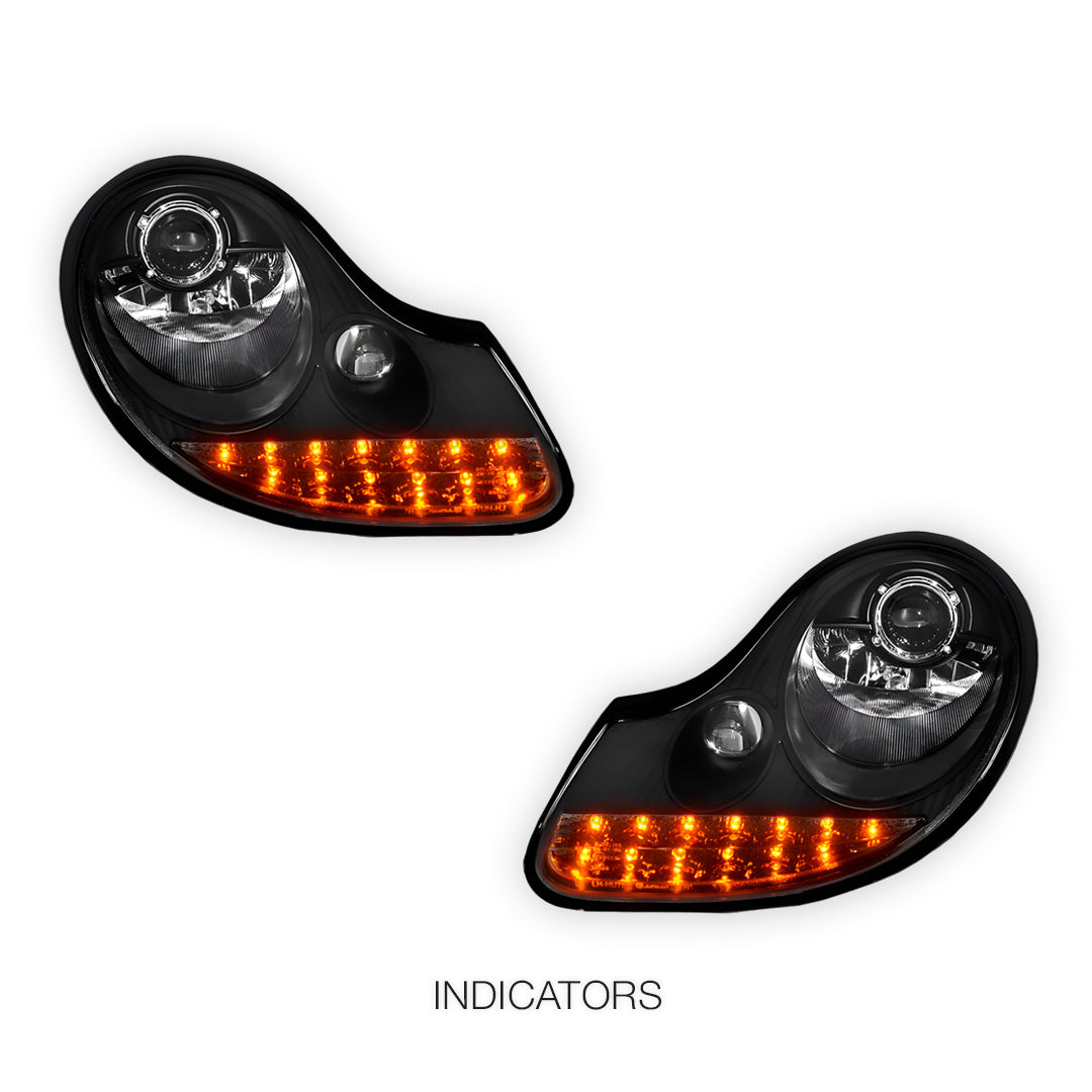 Porsche Boxster 986 Series (1997 - 2004) DRL LED Projector Headlights LH + RH