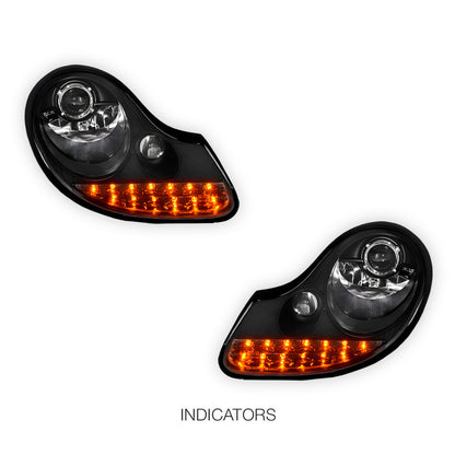 Porsche Boxster 986 Series (1997 - 2004) DRL LED Projector Headlights LH + RH