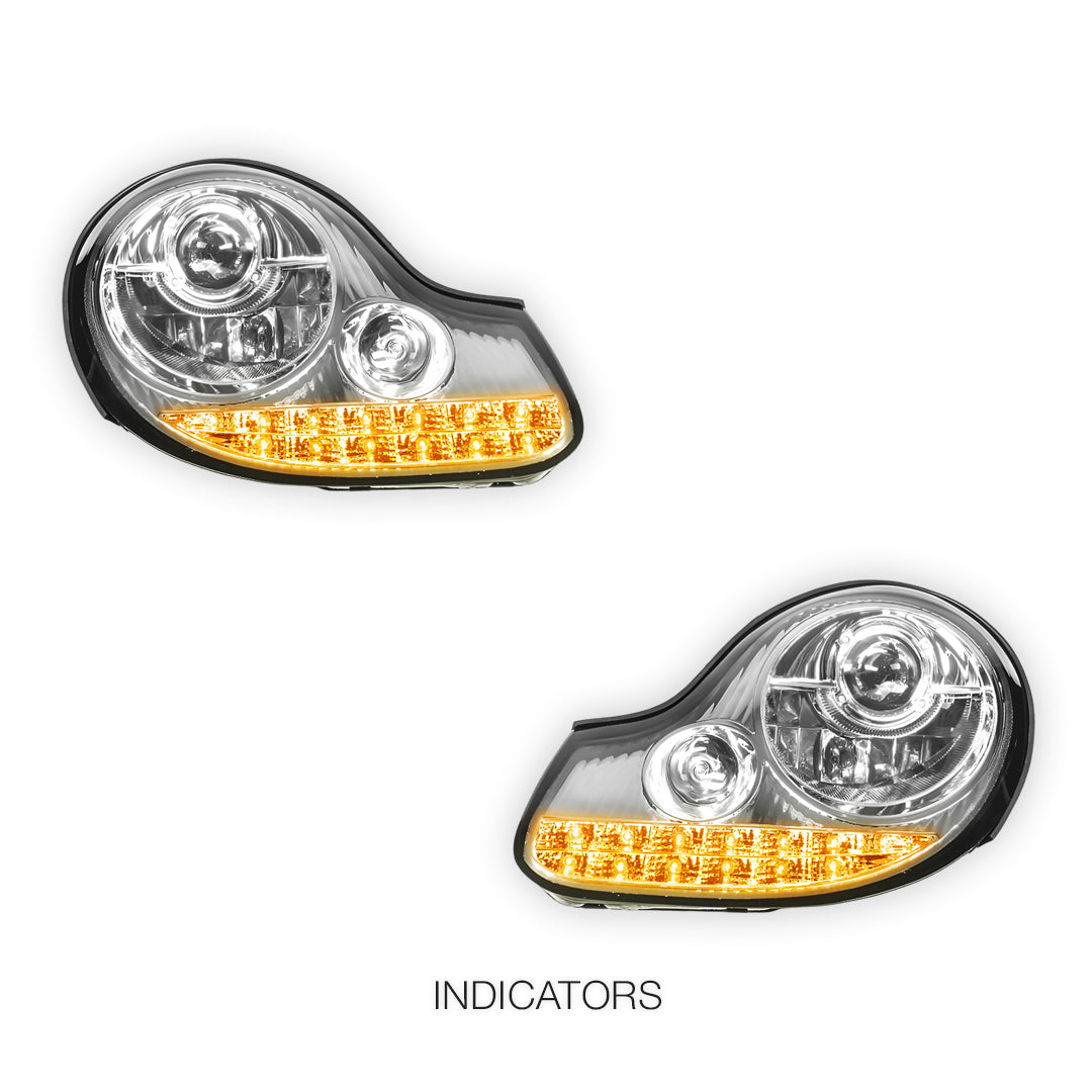Porsche Boxster 986 Series (1997 - 2004) DRL LED Projector Headlights LH + RH