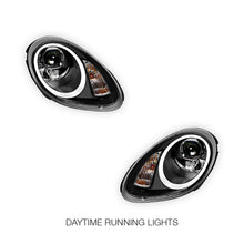Porsche Cayman 987 Series 1 (2005 - 2008) Black DRL LED Projector Headlights LH + RH