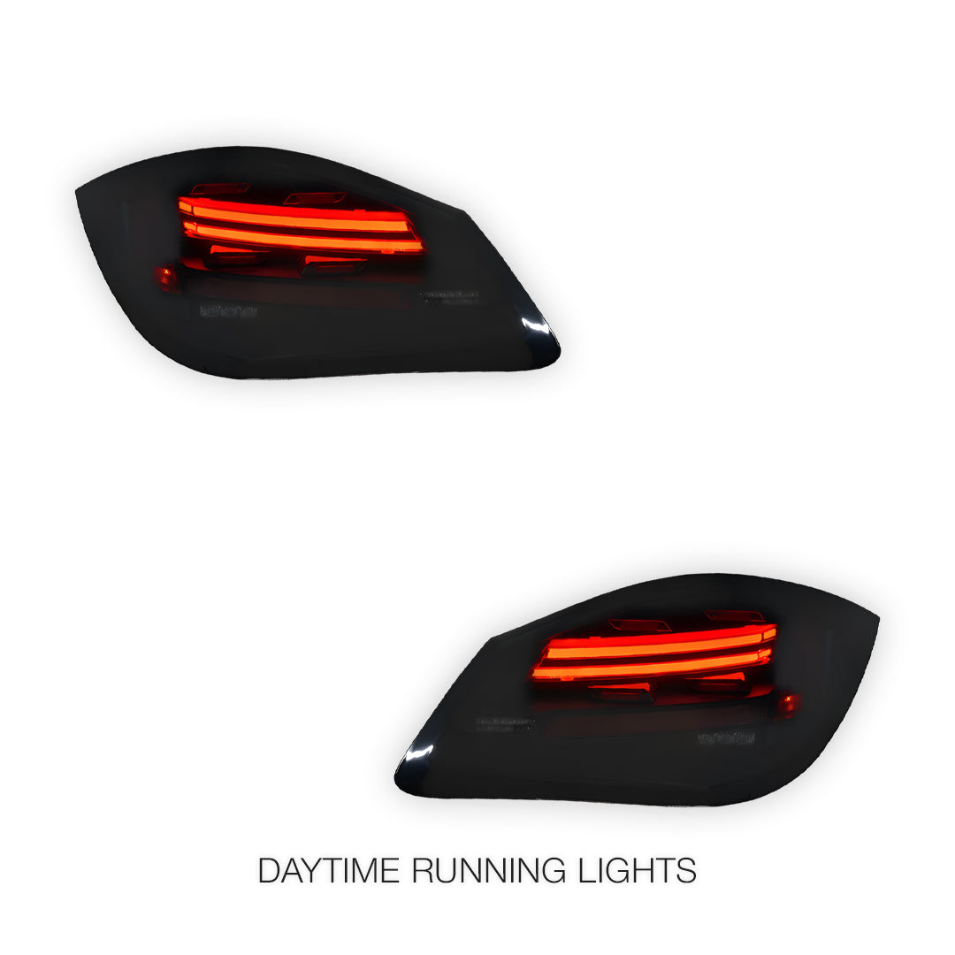 Porsche Cayman 987 Series 2 (2009 - 2012) Sequential Smoked Red 3D Stripe Bar LED Tail Lights LH + RH