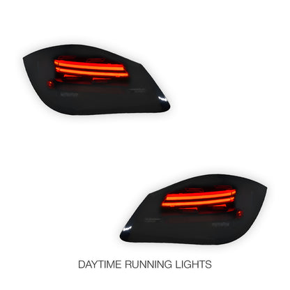Porsche Cayman 987 Series 2 (2009 - 2012) Sequential Smoked Red 3D Stripe Bar LED Tail Lights LH + RH