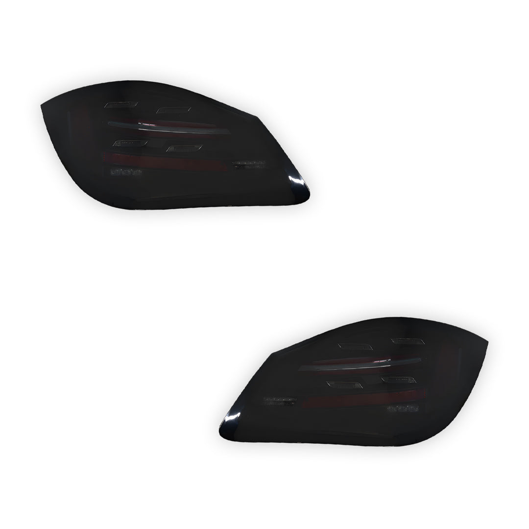 Porsche Cayman 987 Series 2 (2009 - 2012) Sequential Smoked Red 3D Stripe Bar LED Tail Lights LH + RH