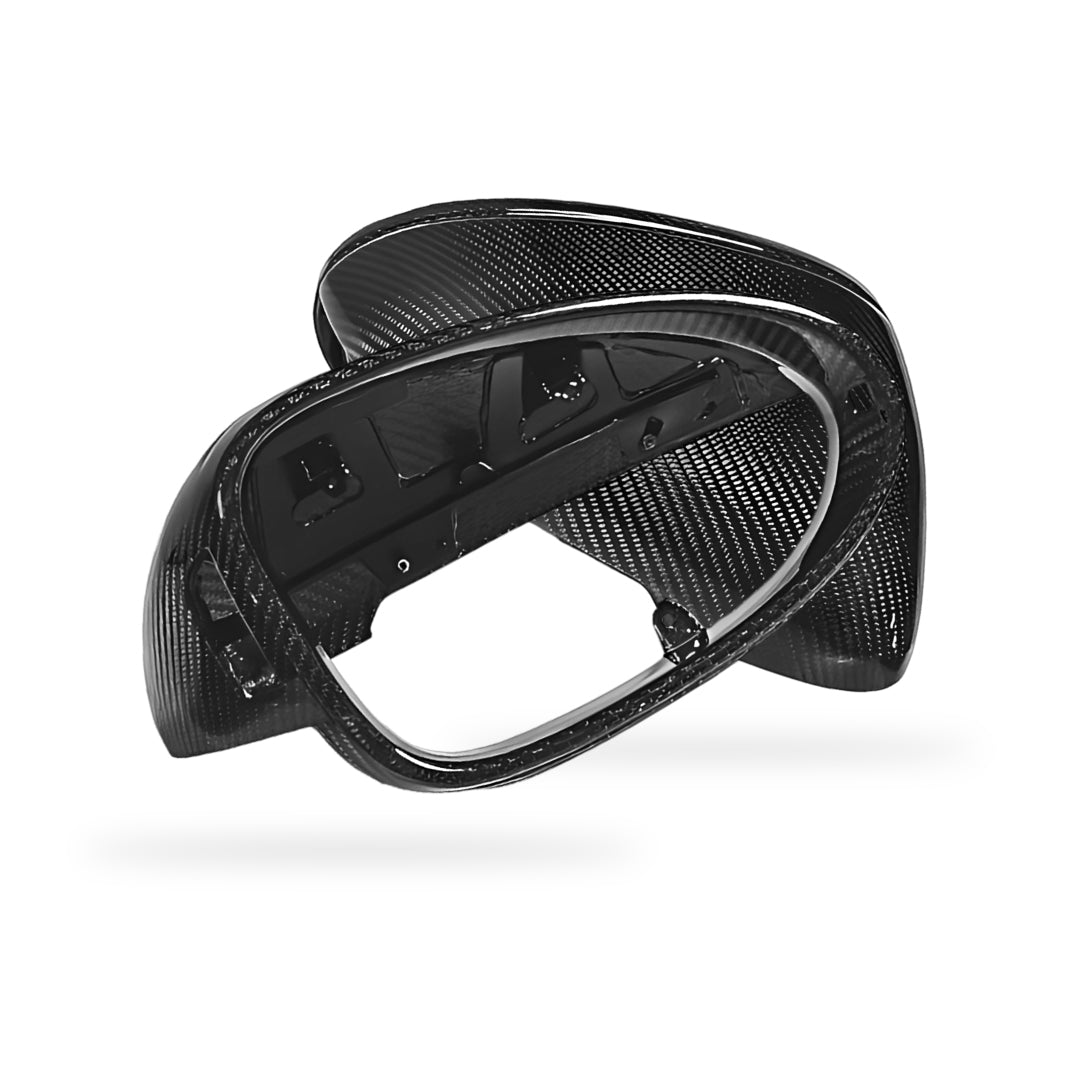 Porsche Macan 95B (2014 - 2024) FloKraft Dry Carbon Fiber Replacement Door Mirror Cover Caps LH + RH