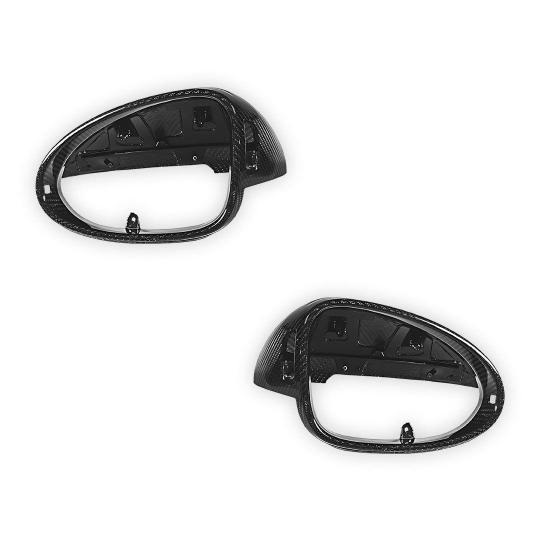 Porsche Macan 95B (2014 - 2024) FloKraft Dry Carbon Fiber Replacement Door Mirror Cover Caps LH + RH