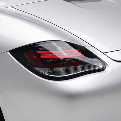 Porsche Boxter 987 Series (2009 - 2012) Smoked Red Sequential LED 3D Stripe Bar Tail Lights LH + RH