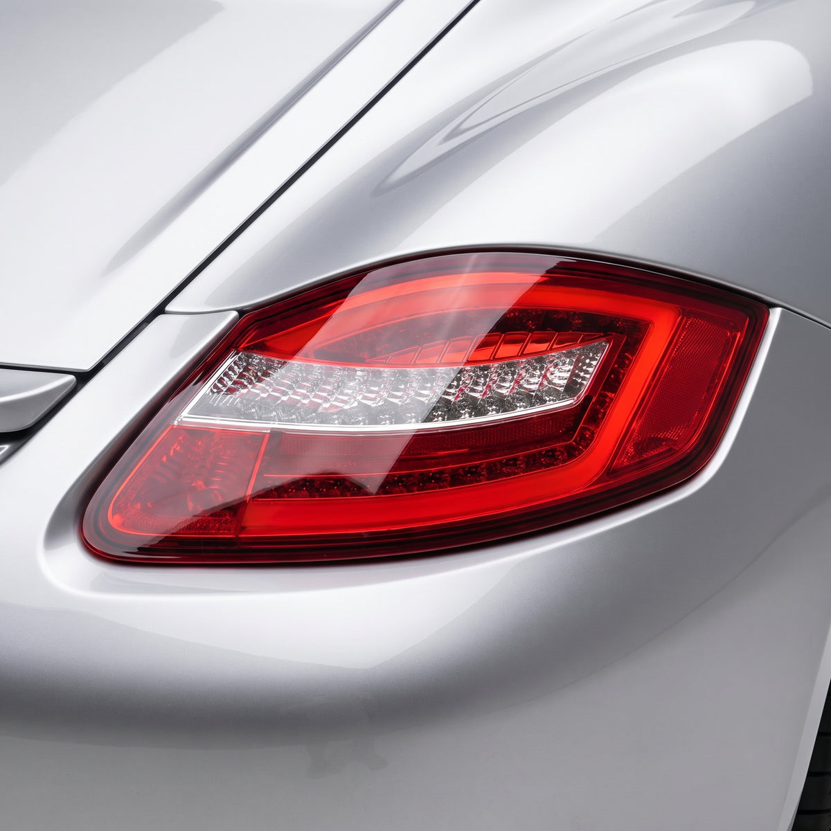 Porsche Cayman 987 Series 1 (2005 - 2008) Sequential Clear Red 3D Stripe Bar LED Tail Lights LH + RH installed