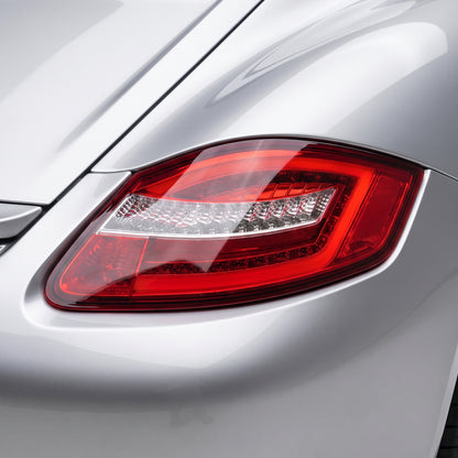 Porsche Cayman 987 Series 1 (2005 - 2008) Sequential Clear Red 3D Stripe Bar LED Tail Lights LH + RH installed