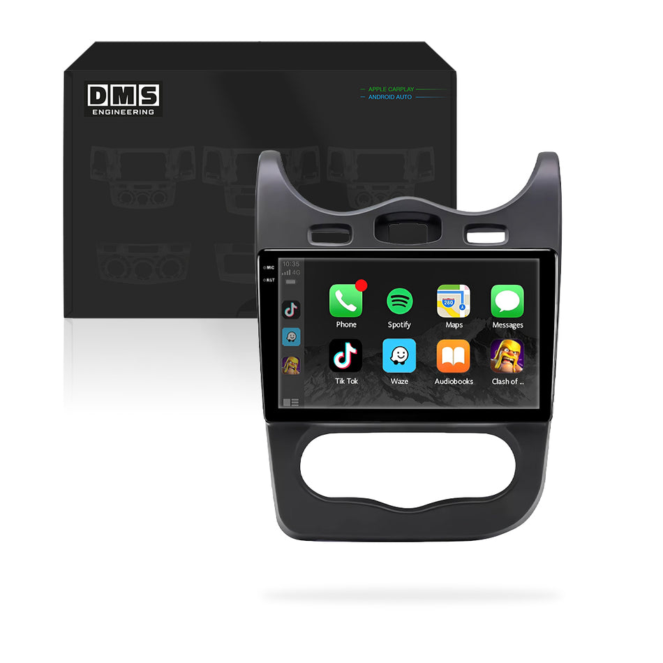 Renault Sandero Gen 1 (2009 - 2014) 10" Wireless Android 15 Head Unit for Apple CarPlay / Android Auto