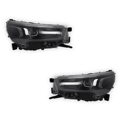 Toyota HiLux SR5 (2024 - 2025) Grey OEM Style LED Type Headlights LH + RH