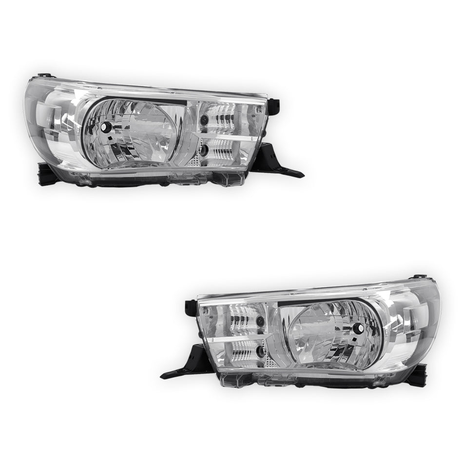 Toyota HiLux 2WD Workmate 2 (2017 - 2025) OEM Style Headlights LH + RH