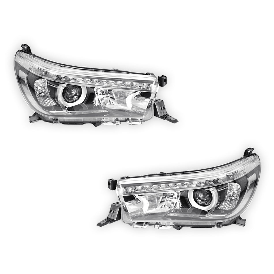Toyota HiLux N80 (2017 - 2020) OEM Style LED Headlights LH + RH