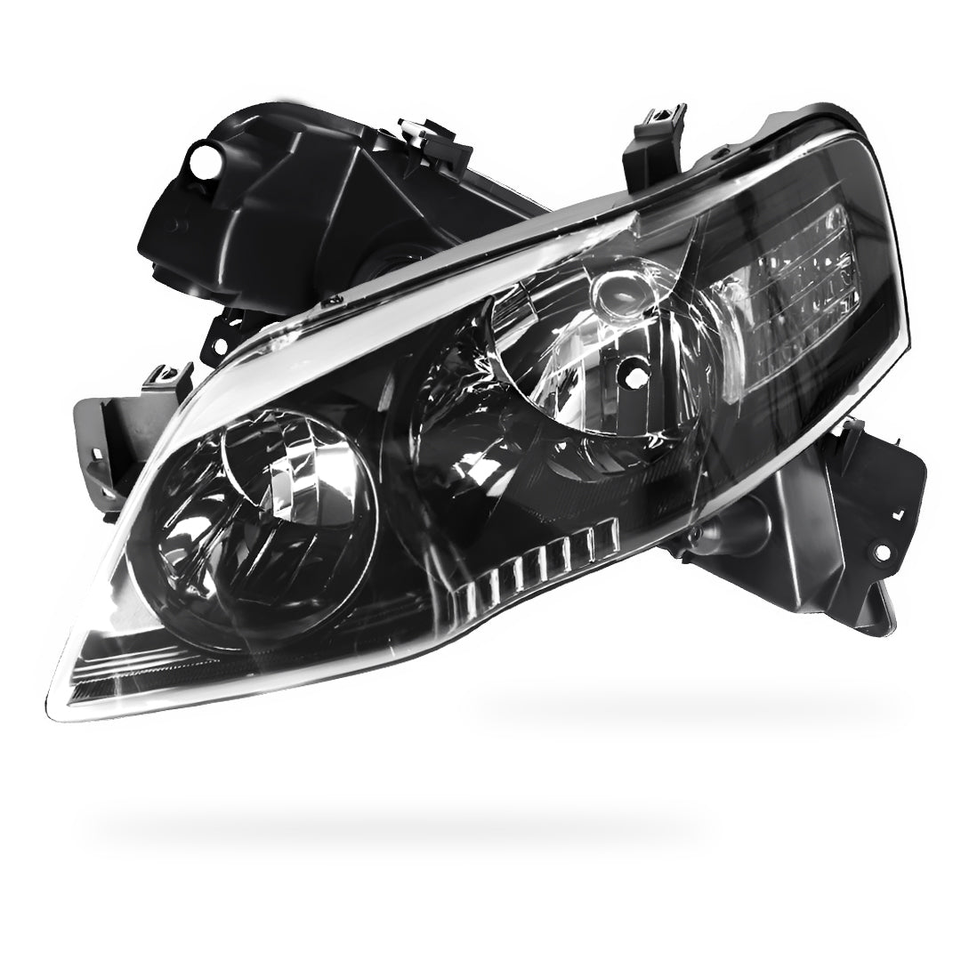Ford Falcon BF Series 2 (2006 - 2008) Black OEM Style Headlights LH + RH