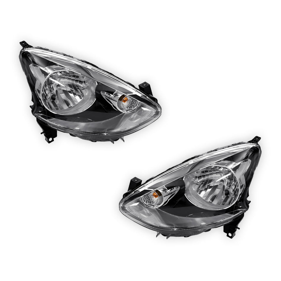 Nissan Micra K13 (2015 - 2016) Genuine Black Halogen Headlights LH + RH