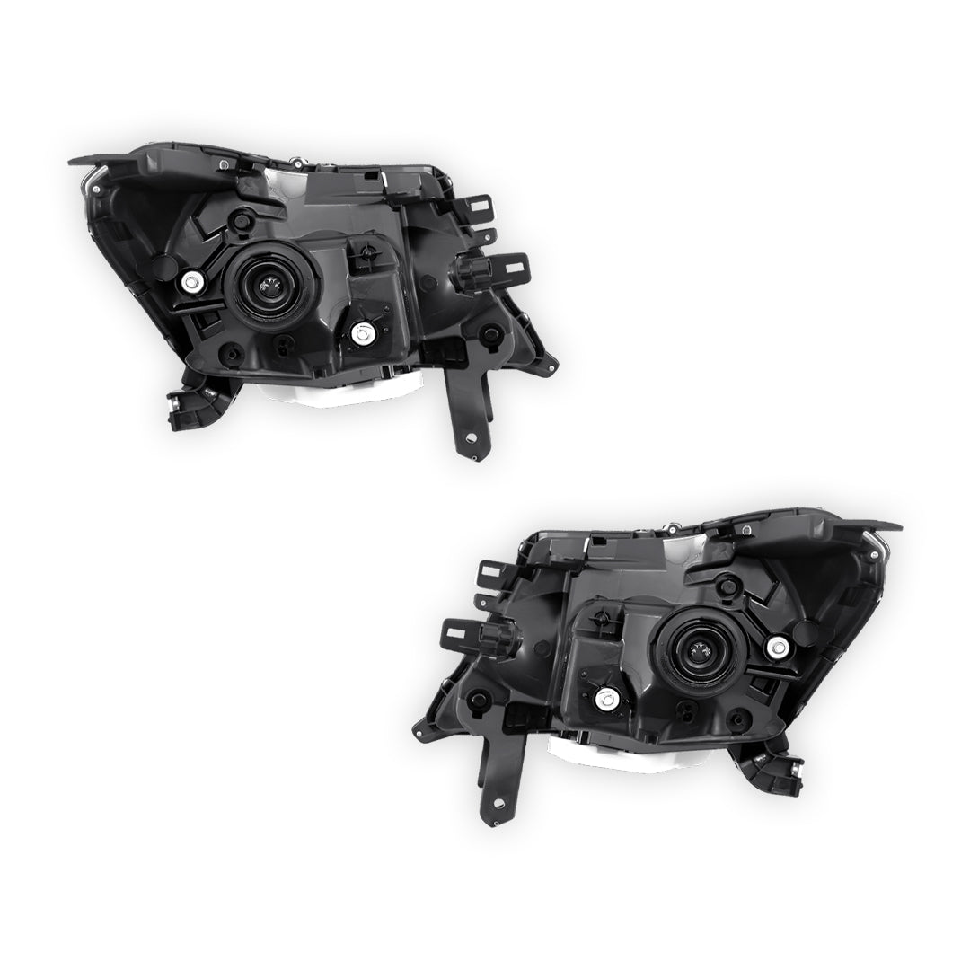 Nissan Navara D23 NP300 (2020 - 2025) Genuine Clear / Black Halogen Headlights LH + RH