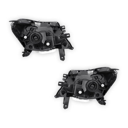 Nissan Navara D23 NP300 (2020 - 2025) Genuine Clear / Black Halogen Headlights LH + RH