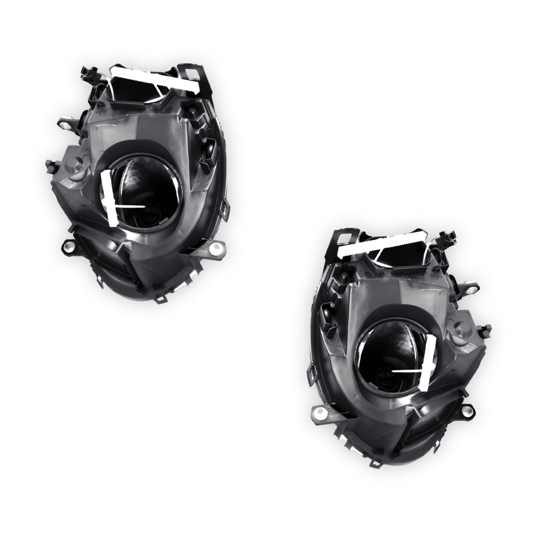 Mini Cooper R56 (2007 - 2010) OEM Style Headlights With Motor Amber Cap LH + RH