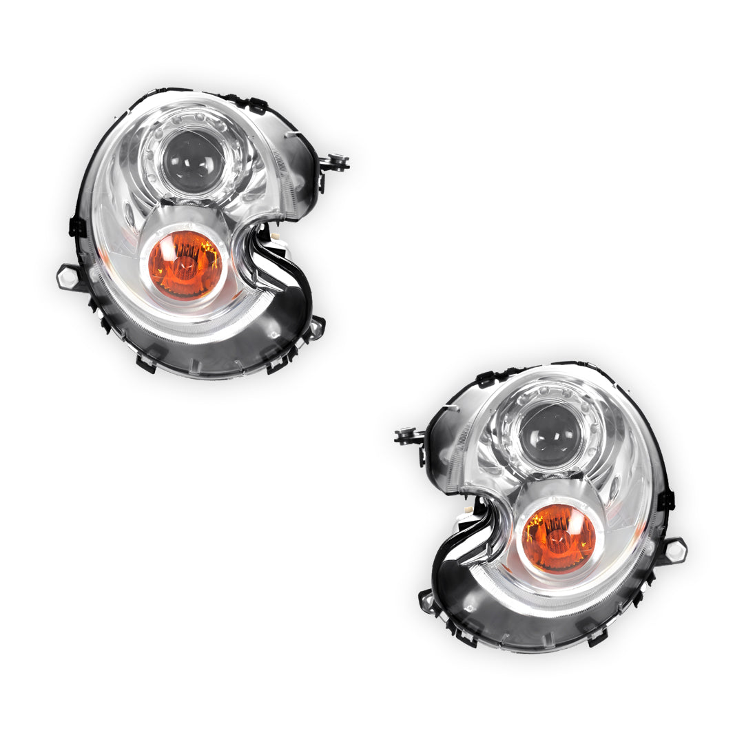 Mini Cooper R56 (2007 - 2010) OEM Style Xenon Headlights With Amber Indicator LH + RH