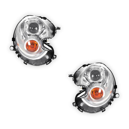 Mini Cooper R56 (2007 - 2010) OEM Style Xenon Headlights With Amber Indicator LH + RH