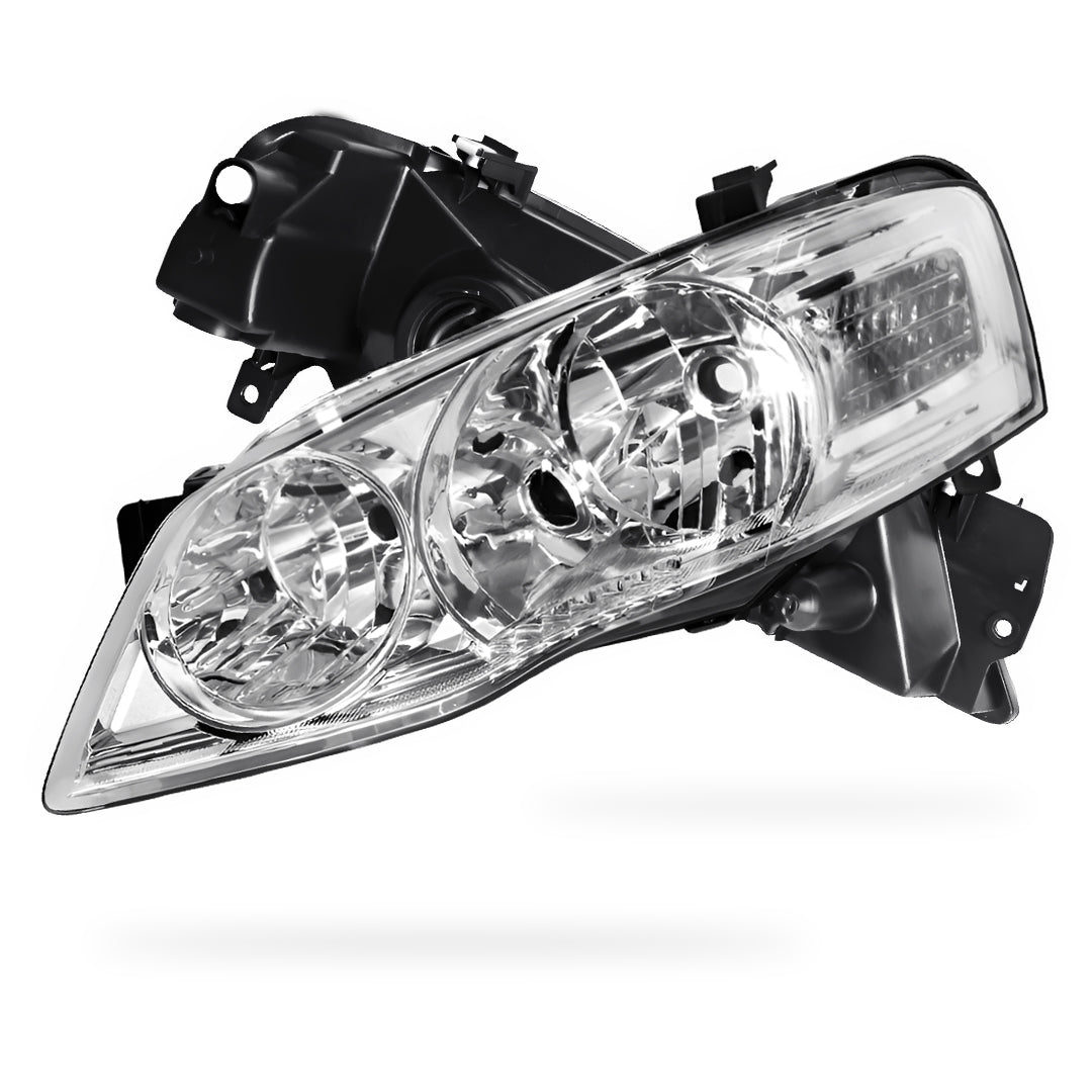 Ford Falcon BF Series 2 & 3 XT (2006 - 2011) Chrome OEM Style Headlights LH + RH