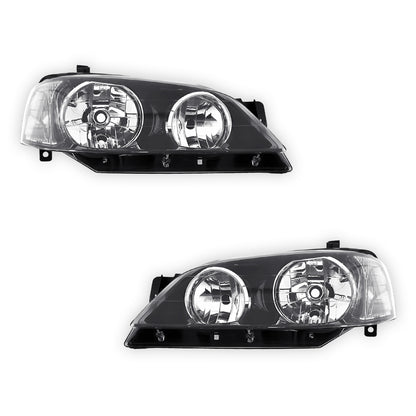 Ford Fairmont BF Series 1 (2005 - 2006) Black OEM Style Headlights LH + RH