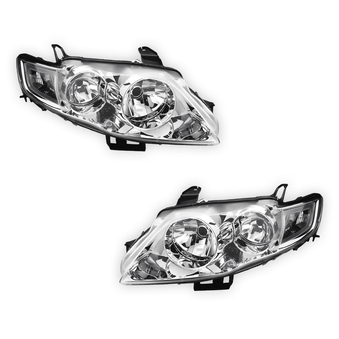 Ford Falcon FG Series 1 G6 / G6E (2008 - 2011) Chrome OEM Style Headlights LH + RH