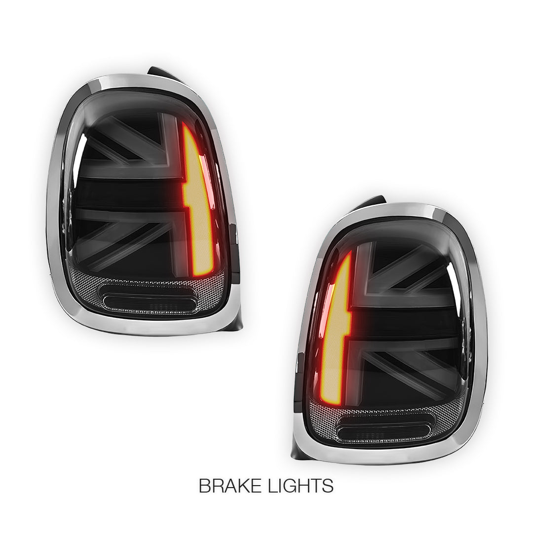 Mini Cooper F55 / F56 / F57 (2014 - 2018) Sequential Smoked Chrome LED Tail Lights LH + RH