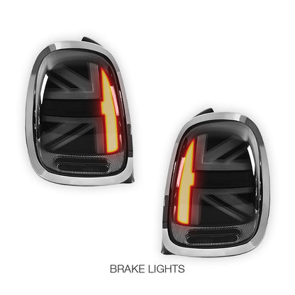 Mini Cooper F55 / F56 / F57 (2014 - 2018) Sequential Smoked Chrome LED Tail Lights LH + RH