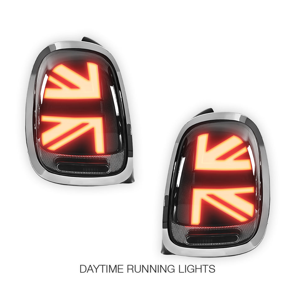Mini Cooper F55 / F56 / F57 (2014 - 2018) Sequential Smoked Chrome LED Tail Lights LH + RH