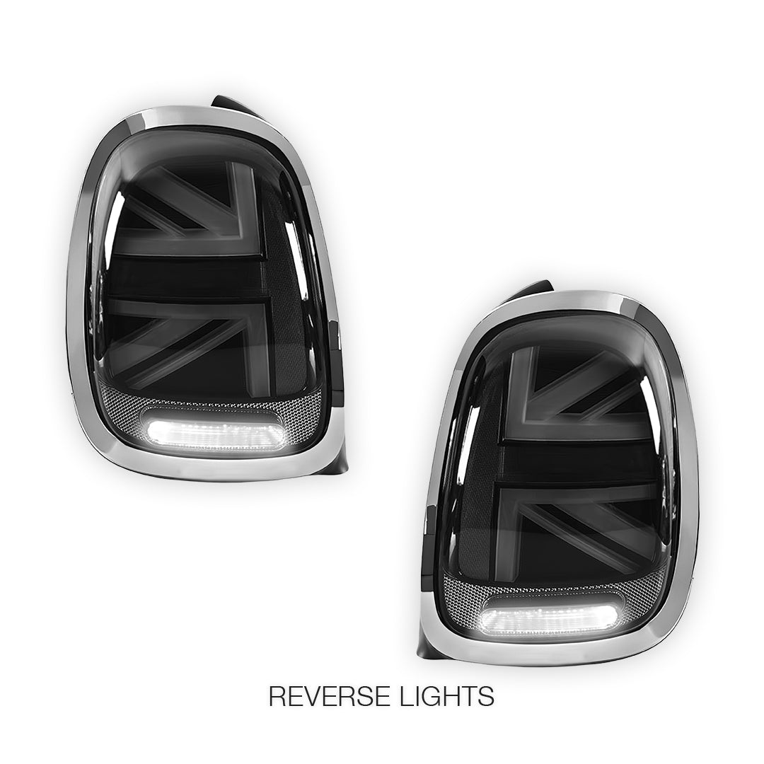 Mini Cooper F55 / F56 / F57 (2014 - 2018) Sequential Smoked Chrome LED Tail Lights LH + RH