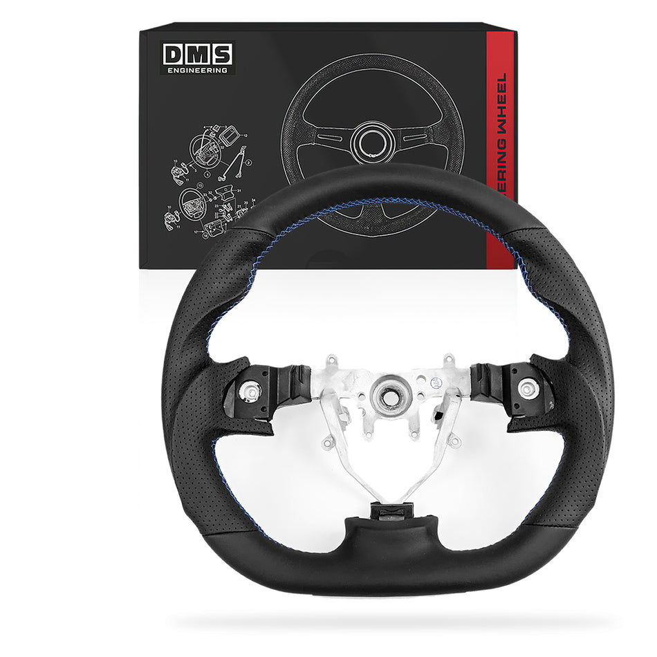 Subaru Impreza GR (2008 - 2013) Full Leather Blue Stitching Steering Wheel