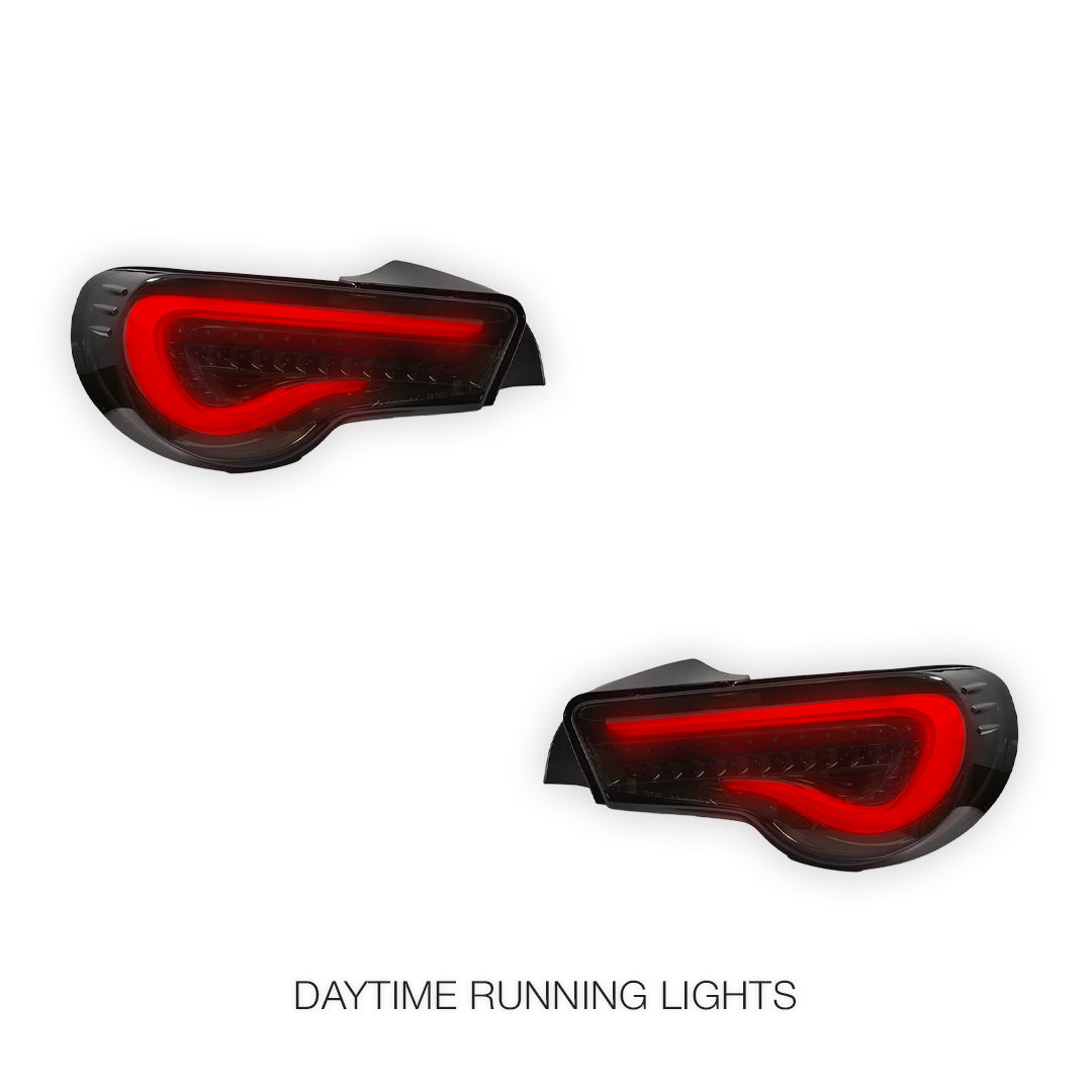 Subaru BRZ / ZC6 1st Gen. (2012 - 2021) Valenti Sequential Smoked Full LED 3D White Stripe Bar Tail Lights LH + RH