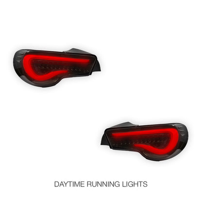 Subaru BRZ / ZC6 1st Gen. (2012 - 2021) Valenti Sequential Smoked Full LED 3D White Stripe Bar Tail Lights LH + RH