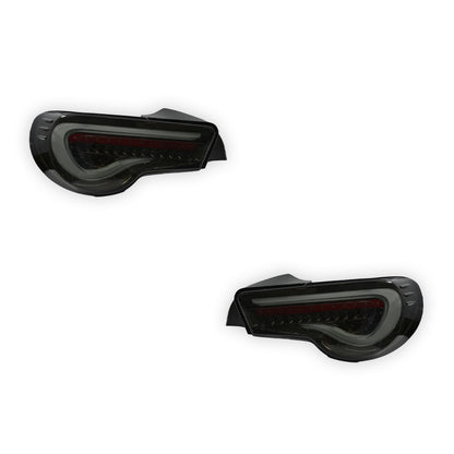 Subaru BRZ / ZC6 1st Gen. (2012 - 2021) Valenti Sequential Smoked Full LED 3D White Stripe Bar Tail Lights LH + RH