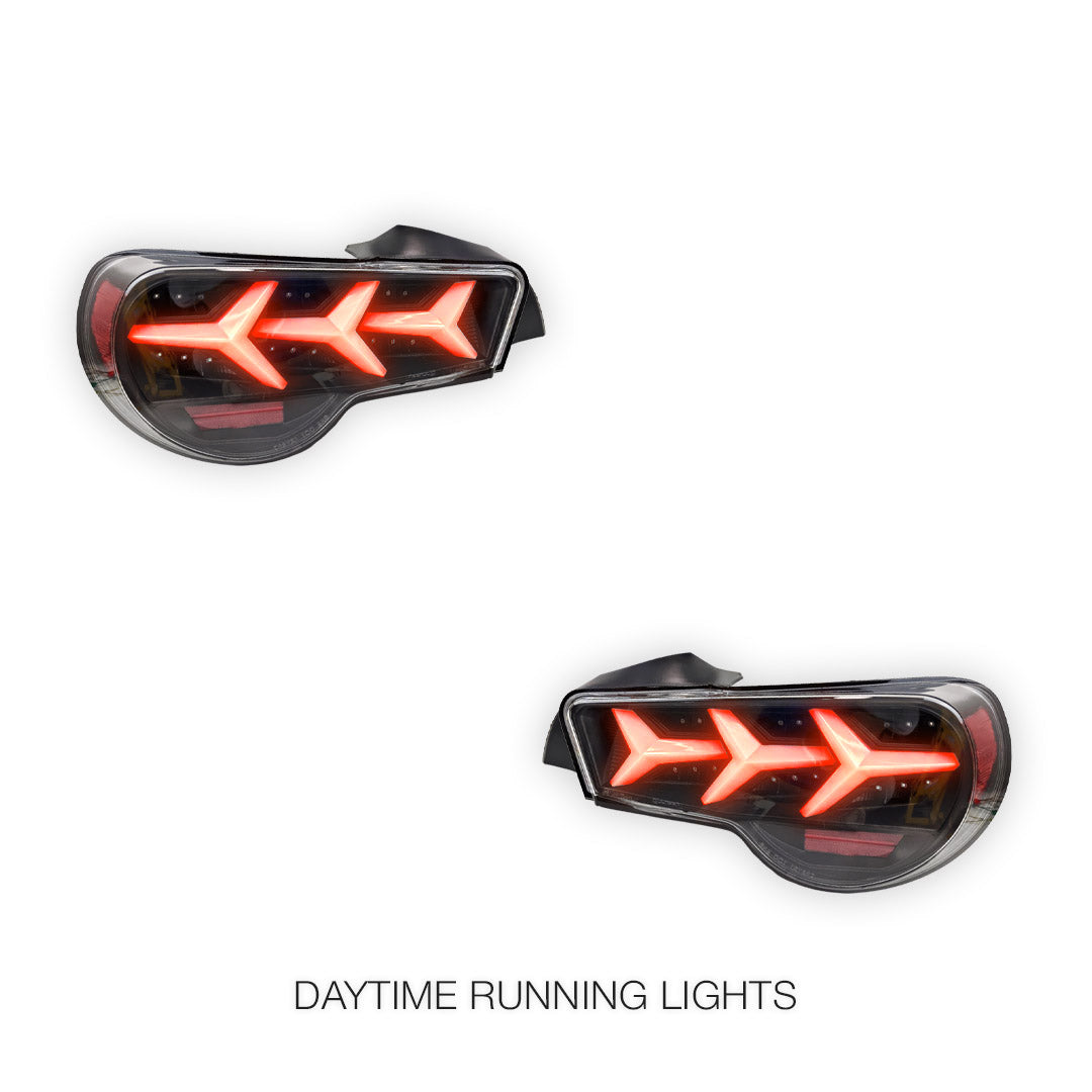 Subaru BRZ 1st Gen. (2012 - 2021) Lambo Style LED Sequential Tail Lights LH + RH