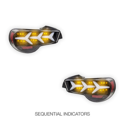 Subaru BRZ 1st Gen. (2012 - 2021) Lambo Style LED Sequential Tail Lights LH + RH