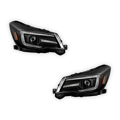 Subaru Forester S4 / SJ (2013 - 2018) HID/Xenon Models DRL LED Projector With Sequential Indicators Headlights LH + RH