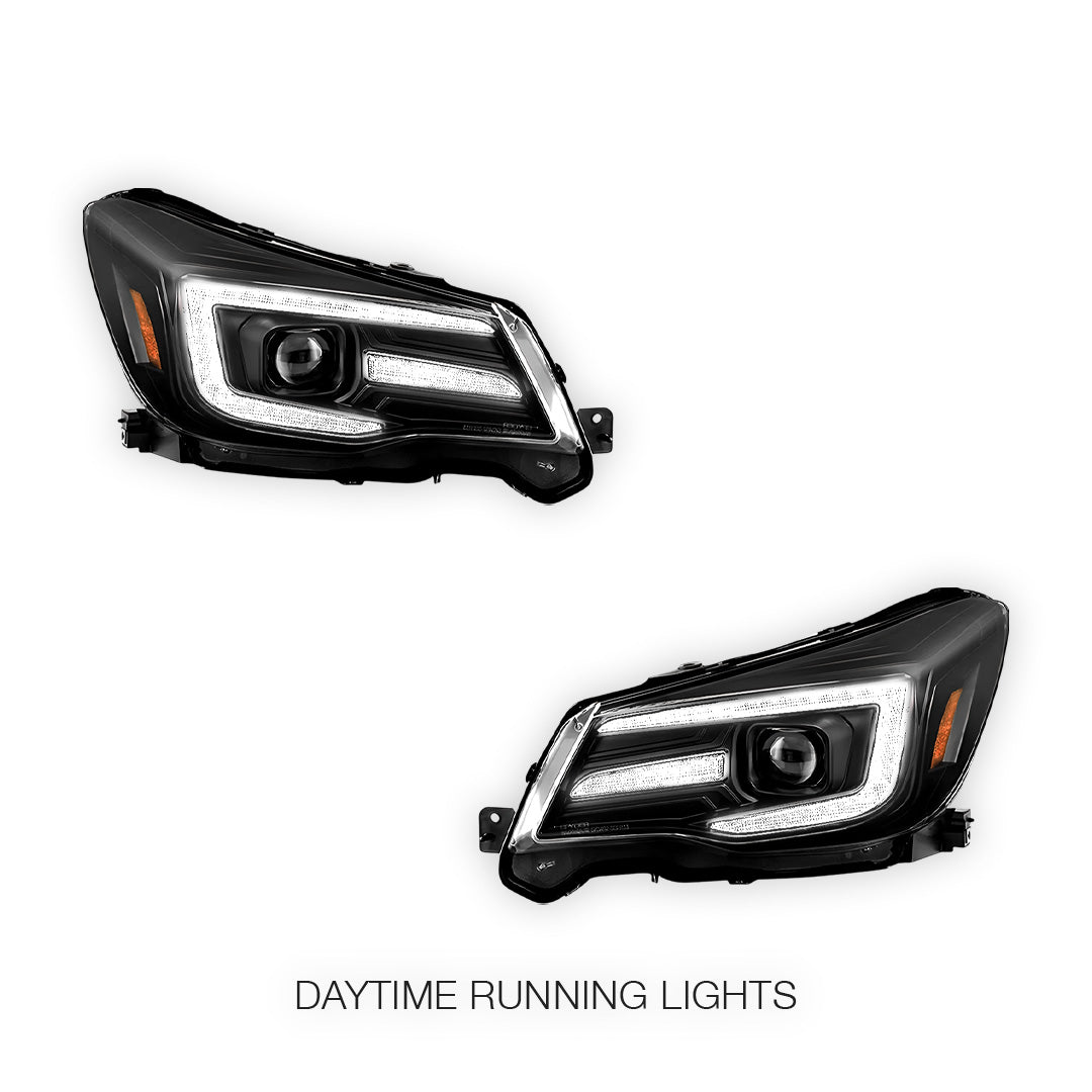 Subaru Forester S4 / SJ (2013 - 2018) HID/Xenon Models DRL LED Projector With Sequential Indicators Headlights LH + RH