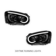 Subaru Impreza Blobeye Sedan / Wagon (2003 - 2005) Black LED 3D Stripe DRL & Projector Headlights LH + RH