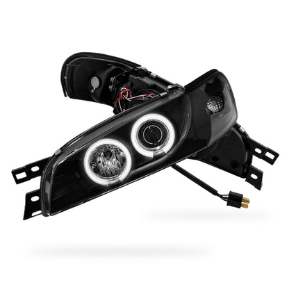 Subaru Impreza GC8 / GF8 22B (1994 - 2000) Black CCFL Angel Eyes Projector Headlights LH + RH