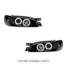 Subaru Impreza GC8 / GF8 22B (1994 - 2000) Black CCFL Angel Eyes Projector Headlights LH + RH