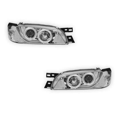 Subaru Impreza GC8 / GF8 22B (1994 - 2000) Crystal CCFL Angel Eyes Projector Headlights LH + RH